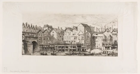 Uitzicht op een deel van de stad Parijs tegen het einde van de XVII eeuw