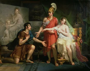 Alexander de Grote (356-323 v.Chr.) Geeft Campaspe aan Apelles, 1822
