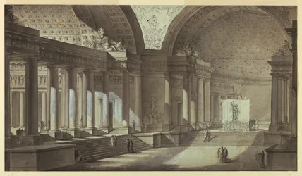 Architectonische Fantasie: Tempel van Athena Interieur