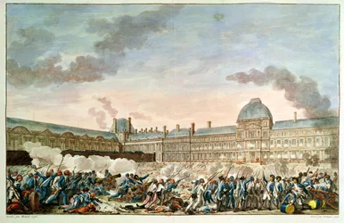 De 10e augustus 1792, gegraveerd door Isidore Stanislas Helman (1743-1809) 1792-93