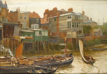 De Theems bij Cold Harbour, Blackwall, 1896
