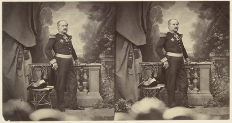 Generaal Corréard, commandant van de troepen in Nice, na de annexatie