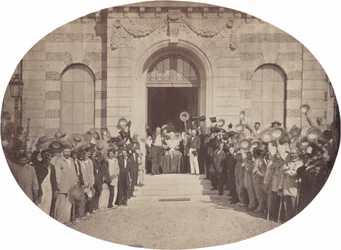 Asile Impérial de Vincennes: Saluut aan de keizer op 15 augustus, 1859 (foto)