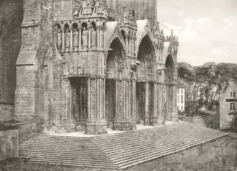 Kathedraal van Chartres - Zuidportaal 12e eeuw, ca. 1854, gedrukt ca. 1857
