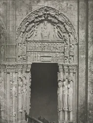 Kathedraal van Chartres: Rechterdeur van het Koninklijke Portaal met Onze Lieve Vrouw van Chartres, 1857