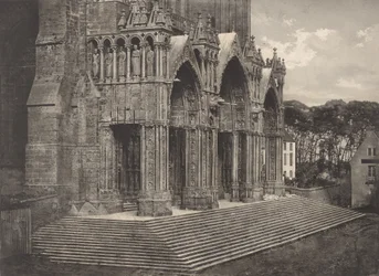 Planche XII Cathédrale de Chartres, Portique du Midi Plate XII Chartres Kathedraal..., 1855