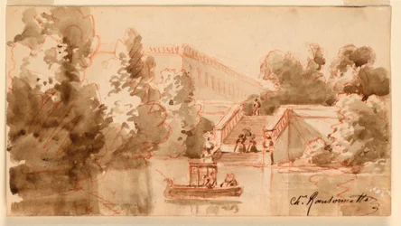 Imaginaire Zicht op het Kasteel Vaux-le-Vicomte