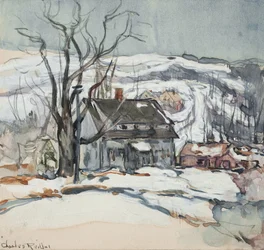 Huis en Boom in de Winter