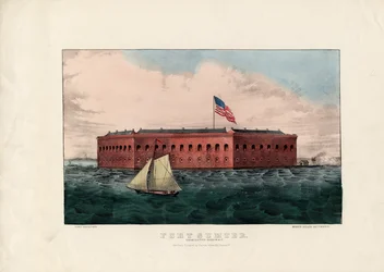 Fort Sumter: Charleston Harbor, S.C., uitgegeven door Currier en Ives, c.1861