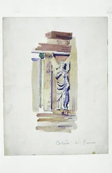 Certosa di Pavia (studie van een gebeeldhouwde engel), 1891