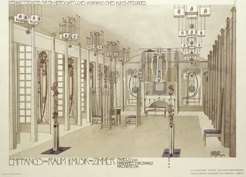 Ontwerp voor een muziekkamer, ca. 1901