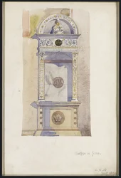 Studie van een jezuïetenaltaar, Certosa di Pavia, 1891