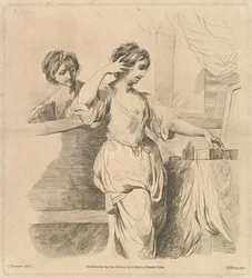 Vrouw bij haar toilet, 1 maart 1780