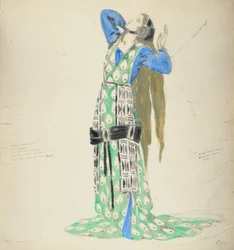Kostuumontwerp voor Bellengere in Le Mort de Tintagiles, 1912