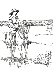 Een schapenstation in Australië, 1912