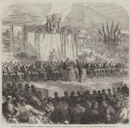 Sluiting van de Internationale Maritieme Tentoonstelling in Havre, Uitreiking van Prijzen in de Salon des Beaux Arts