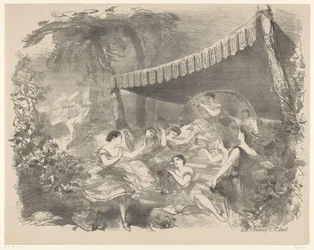 Balletscène met nimfen