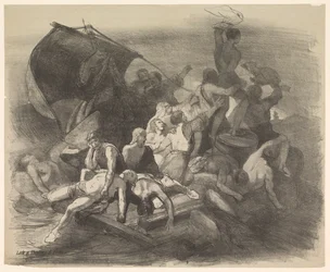 De schipbreuk van de medusa. Tafreel uit het drama van dien naam