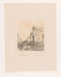 Gezicht op het stadhuis te Rotterdam