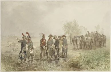 Ontmoeting van Franse officieren in Holland, 1793