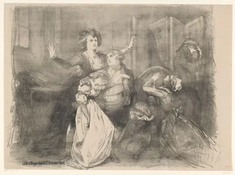 Scène uit toneeldrama Marie Antoinette