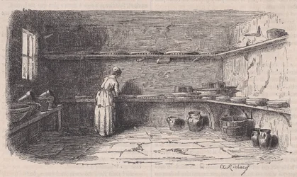 Een zuivelboerderij, uit Le Magasin Pittoresque, ca. 1852