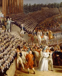 De viering van de Federatie, Champs de Mars, Parijs (detail)