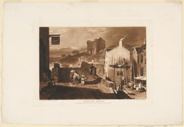 Morpeth, Northumberland, uit de Liber Studiorum, 1809
