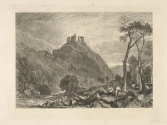 Kasteel van Okehampton, aan de rivier Okehampton