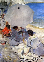Op het strand, c.1900-05