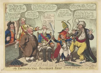 Napoleon als barbier voor Europese machten, 1806