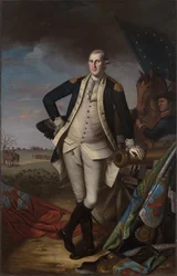 George Washington bij de Slag van Princeton
