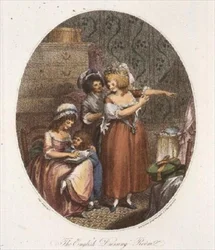 De Engelse Kleedkamer, gegraveerd door P.W. Tomkins