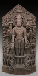 Vishnu en begeleiders, ca. 1026 AD