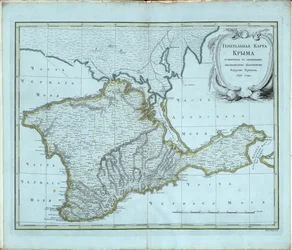 Algemene kaart van de Krim, 1791