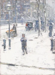 Sneeuwstorm, Fifth Avenue, New York