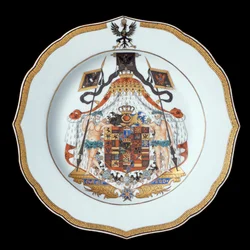 Een wapenbord, Qianlong-periode (1736-95) ca.1755 (porselein)