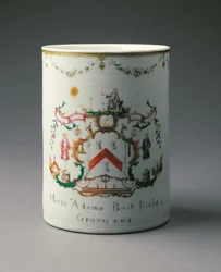 Een wapenmok, Qianlong-periode (1736-95) ca.1775 (porselein)