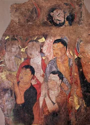 Boeddhisme: "Groep van monniken en Bodhisattva
