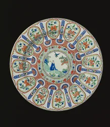 Schotel die de onsterfelijke Tang-dichter Li Bai toont, Kangxi-periode, ca.1690 (porselein)