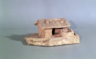 Grafmodel van een boerderij, uit Thanh Hoa, Vietnam, Han Dynastie