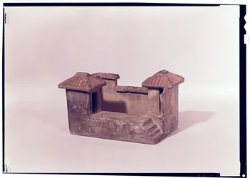 Funerair model van een huis, Han-dynastie (terracotta)