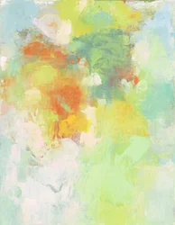 Abstracte compositie, Organic/Garden serie I, 2022 (olieverf op linnen doek)