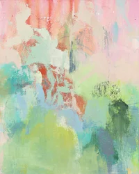 Abstracte compositie, Organic serie, 2022 (gemengde techniek op doek)