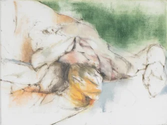 Maria, studie levend schilderij, 2018, (olieverf op linnen doek)