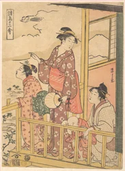 Een langstaarthoen (Onagadori), uit de serie Twaalf verschillende vogels (Shochō jūnikin)
