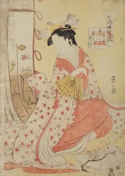 Dichteres Ono no Komachi, uit de serie: Zes onsterfelijke dichters in elegante stilering (deel 2), Furyu yatsushi Rokkasen, sono ni
