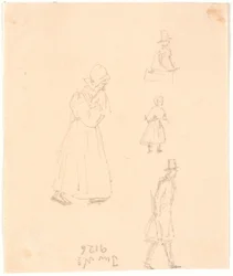 Vier figuurschetsen
