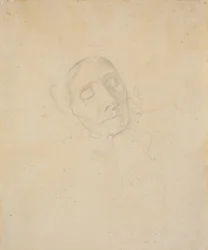Oude vrouw. Studiehoofd