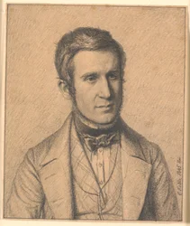 Portret van de broer van de vrouw van de kunstenaar Christen Christensen Købke (1817-1846)